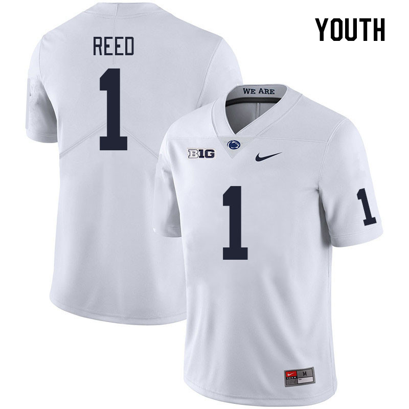 Youth #1 Jaylen Reed Penn State Nittany Lions College Football Jerseys Stitched Sale-White